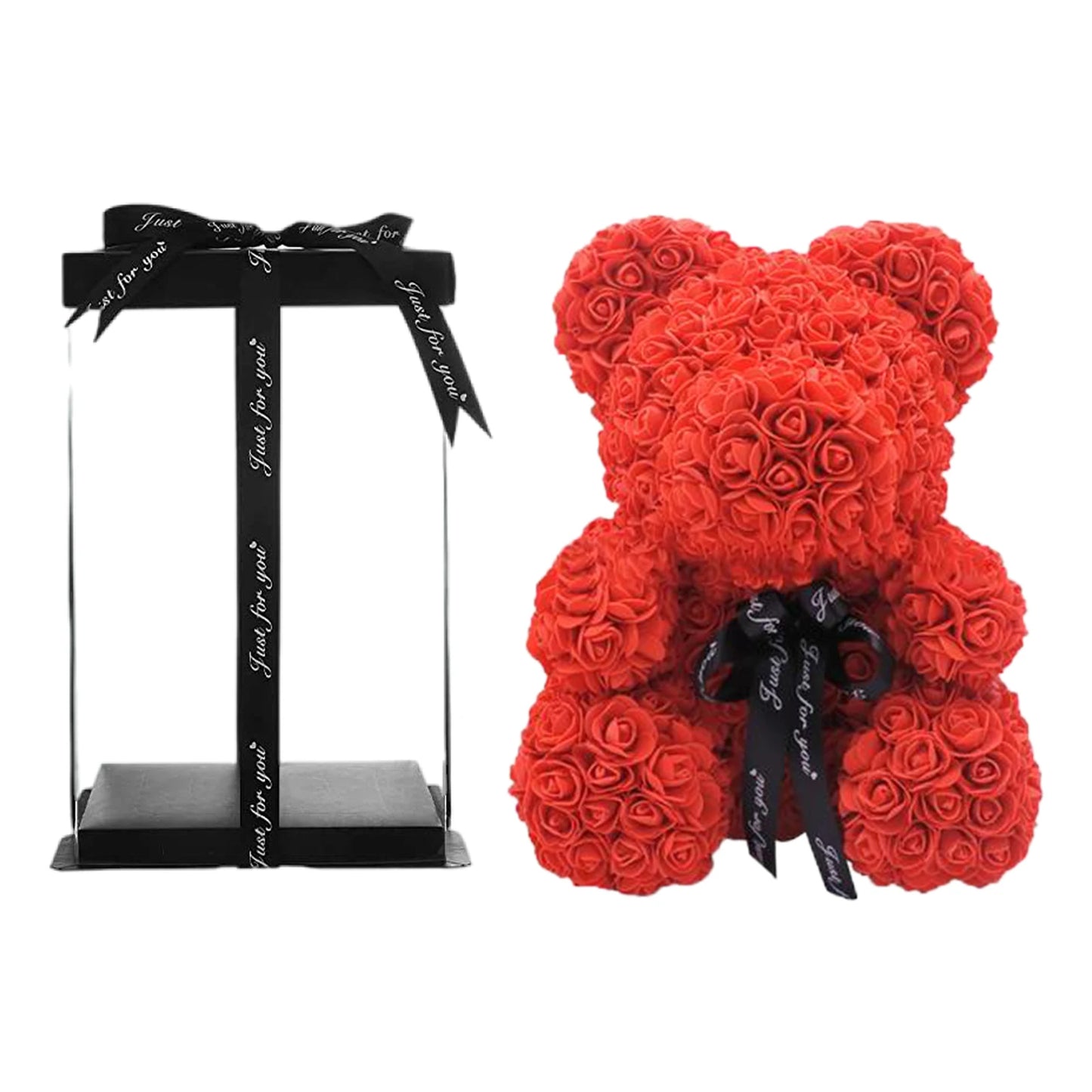 Valentines Day Gift Forever Teddy Bear Rose Artificial Flowers Gift Box Girlfriend Anniversary Xmas Birthday Gifts Wedding Party