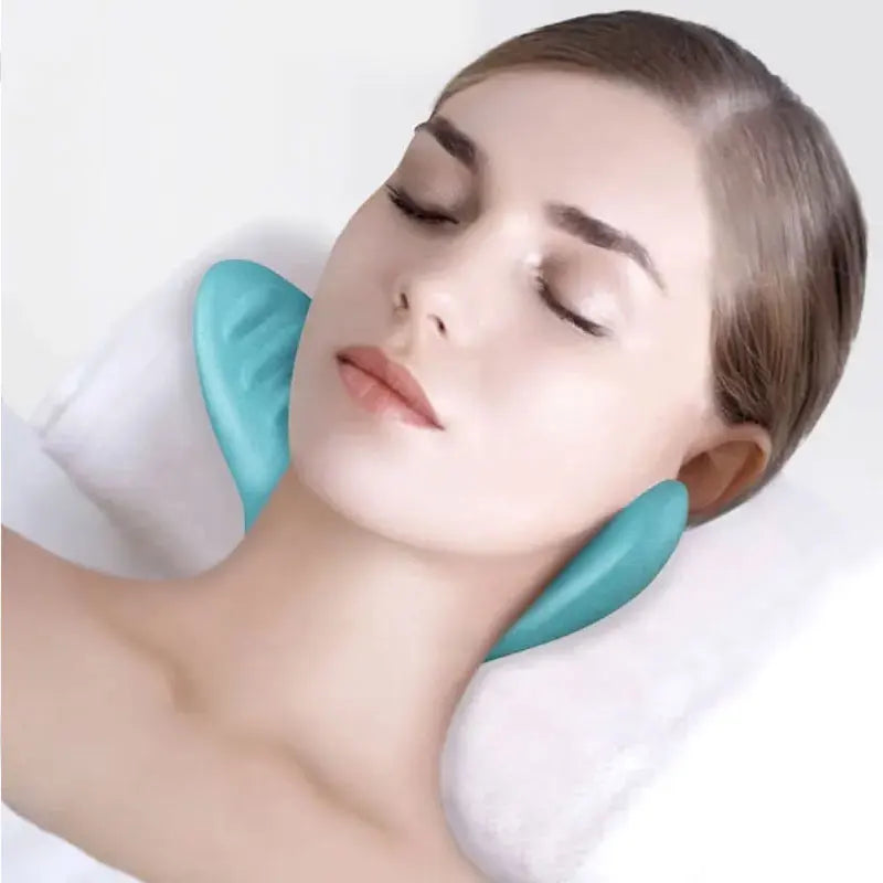 Relaxing Cervical Traction Pillow Neck and Shoulder Massage Support with Acupressure Function Eye Catching Design for Short Articles