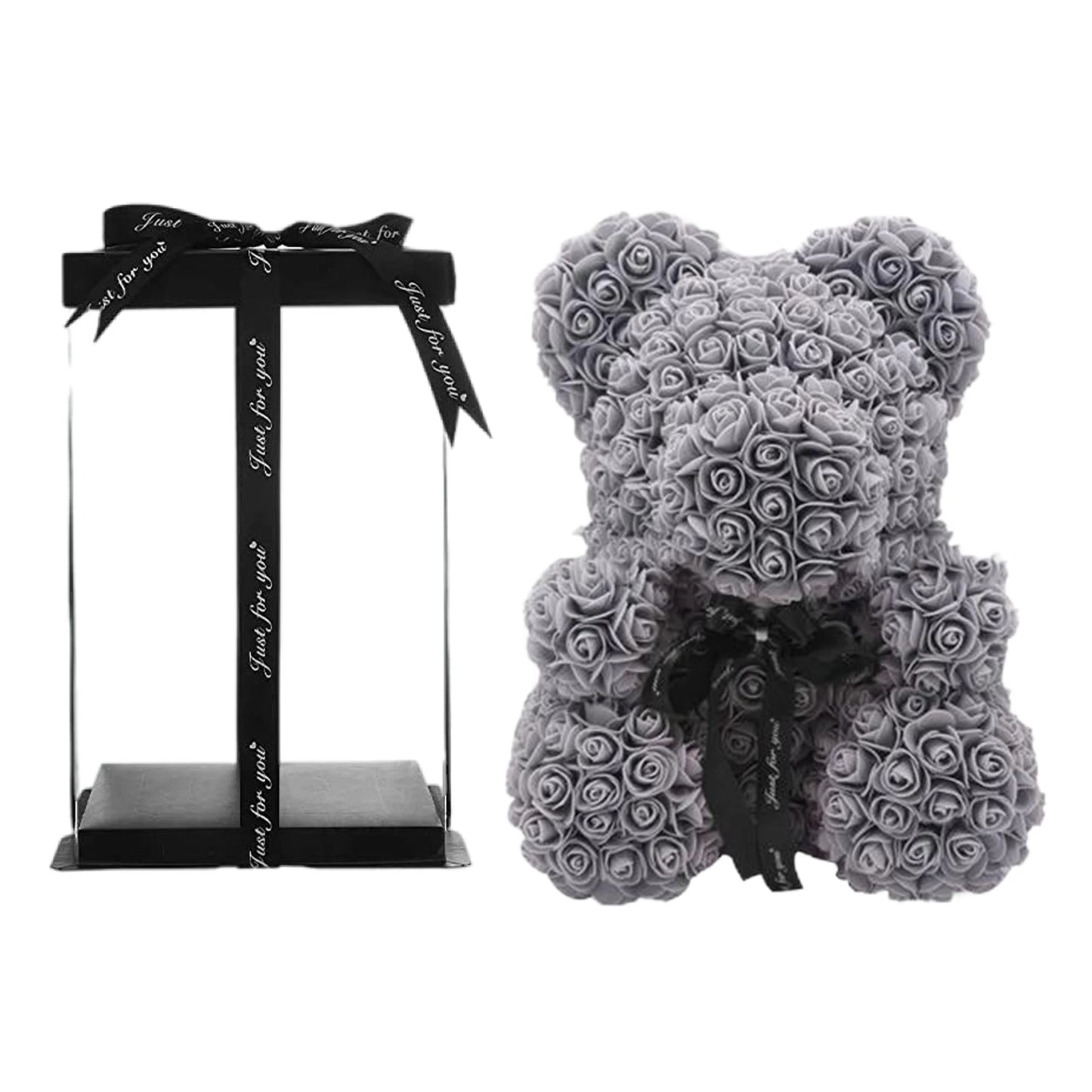 Valentines Day Gift Forever Teddy Bear Rose Artificial Flowers Gift Box Girlfriend Anniversary Xmas Birthday Gifts Wedding Party