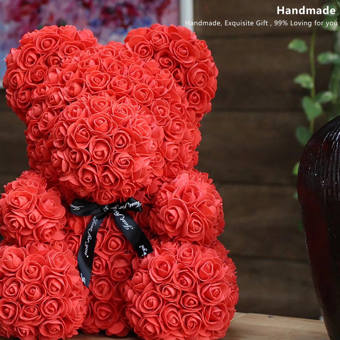 Valentines Day Gift Forever Teddy Bear Rose Artificial Flowers Gift Box Girlfriend Anniversary Xmas Birthday Gifts Wedding Party