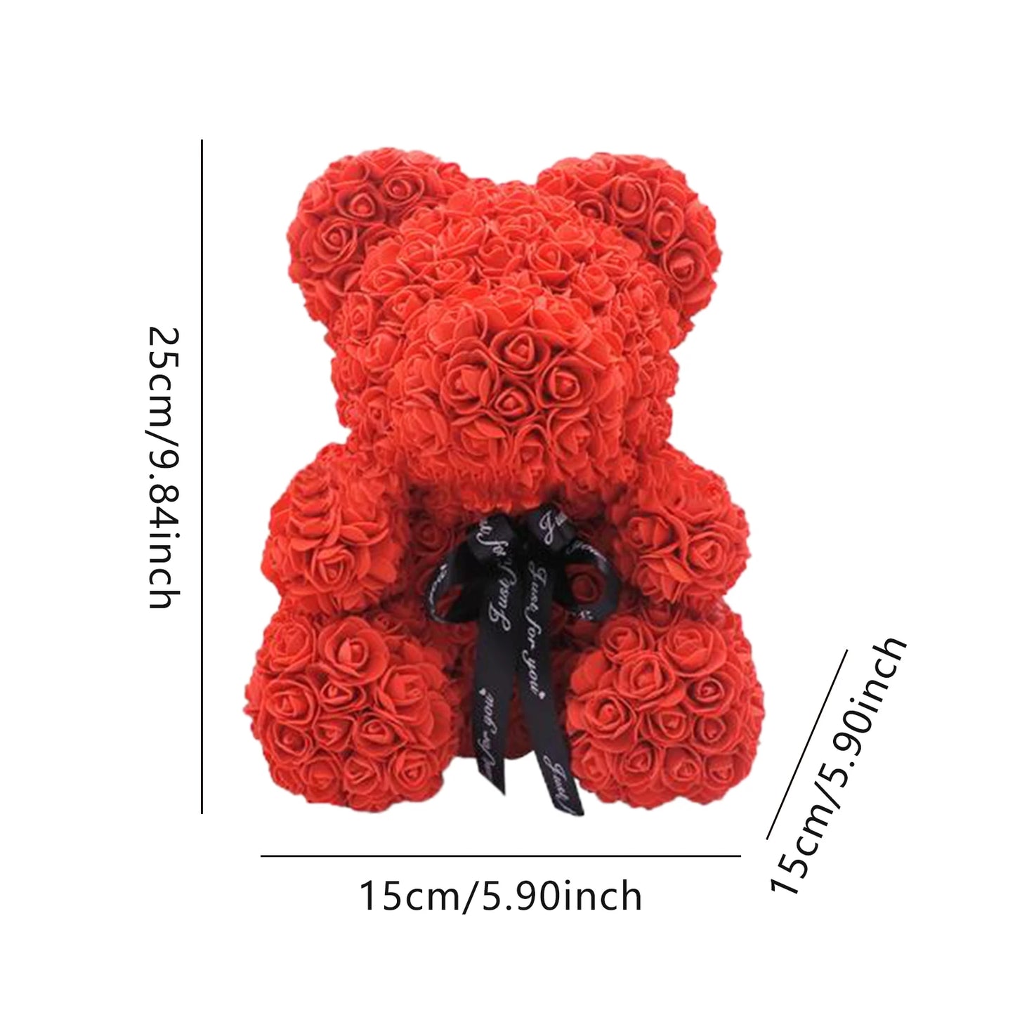 Valentines Day Gift Forever Teddy Bear Rose Artificial Flowers Gift Box Girlfriend Anniversary Xmas Birthday Gifts Wedding Party